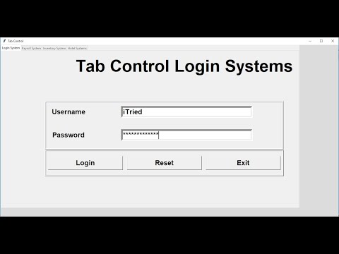 Overview of a Tab Control Login System Developed in Python