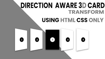 Direction Aware 3D Transform Effect | HTML CSS ONLY | WEBDESIGN | WEBDEVELOPMENT
