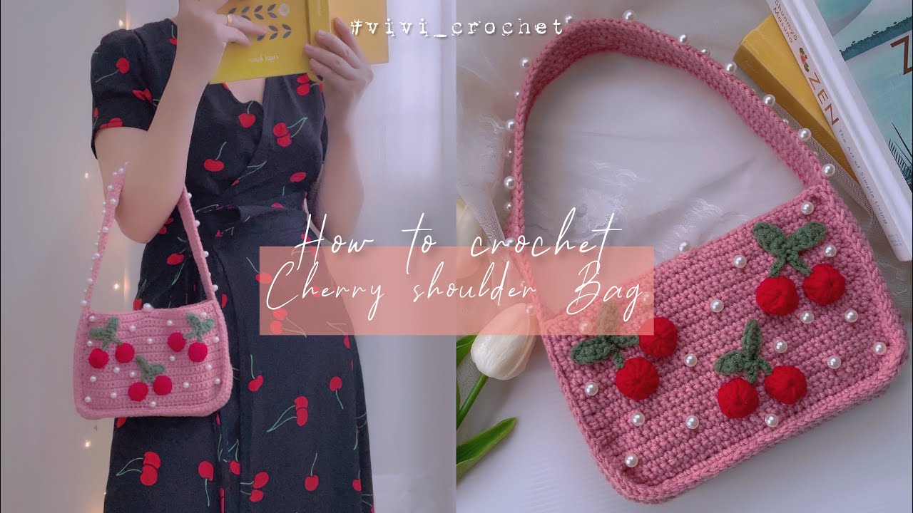 Strawberry Bag Crochet PATTERN ONLY Cell Phone Bag Crochet 