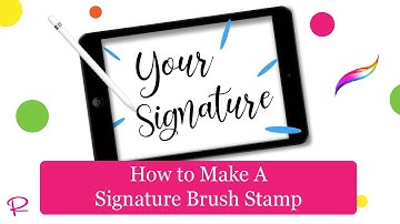 How to Make A Signature Brush Stamp // How to make a brush in procreate // Procreate Tutorial