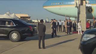 شاهد لحظة وصول الرئيس الأمريكي جو بايدن إلى شرم الشيخ للمشاركة في قمة المناخ