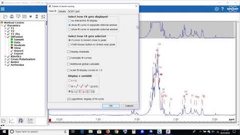 DOSY NMR data processsing by Topspin and Dynamic Center