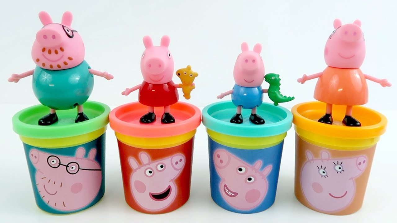 Learn Colors with Peppa Pig PlayDoh Molds & Learn to Count for Kids