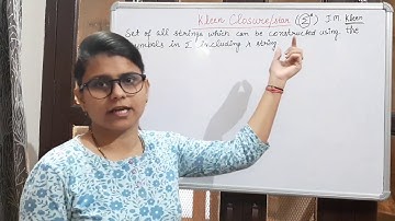 Computer Science Unit-8 Class-3 Kleene Closure