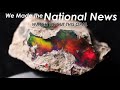 This cut made national news cutting rare black opal the heat is on direct from the mine