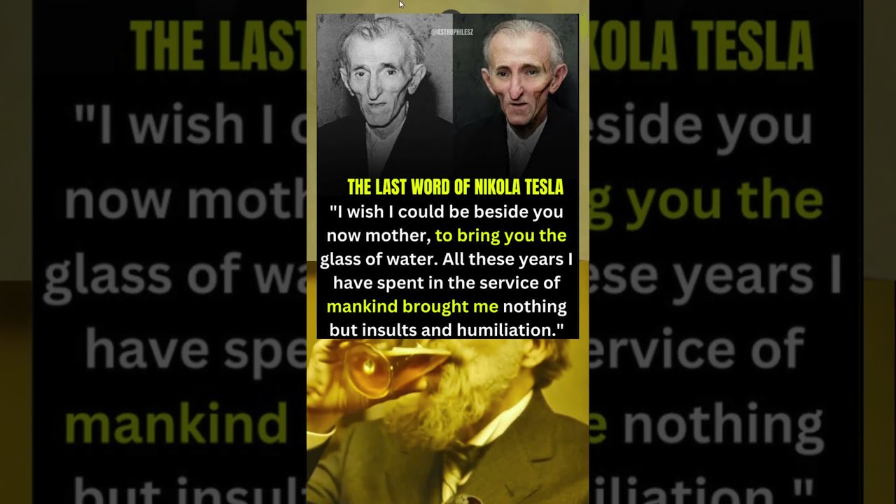 Final Words Of Nikola Tesla A Genius Betrayed Nikolatesla History Scientist Alberteinstein