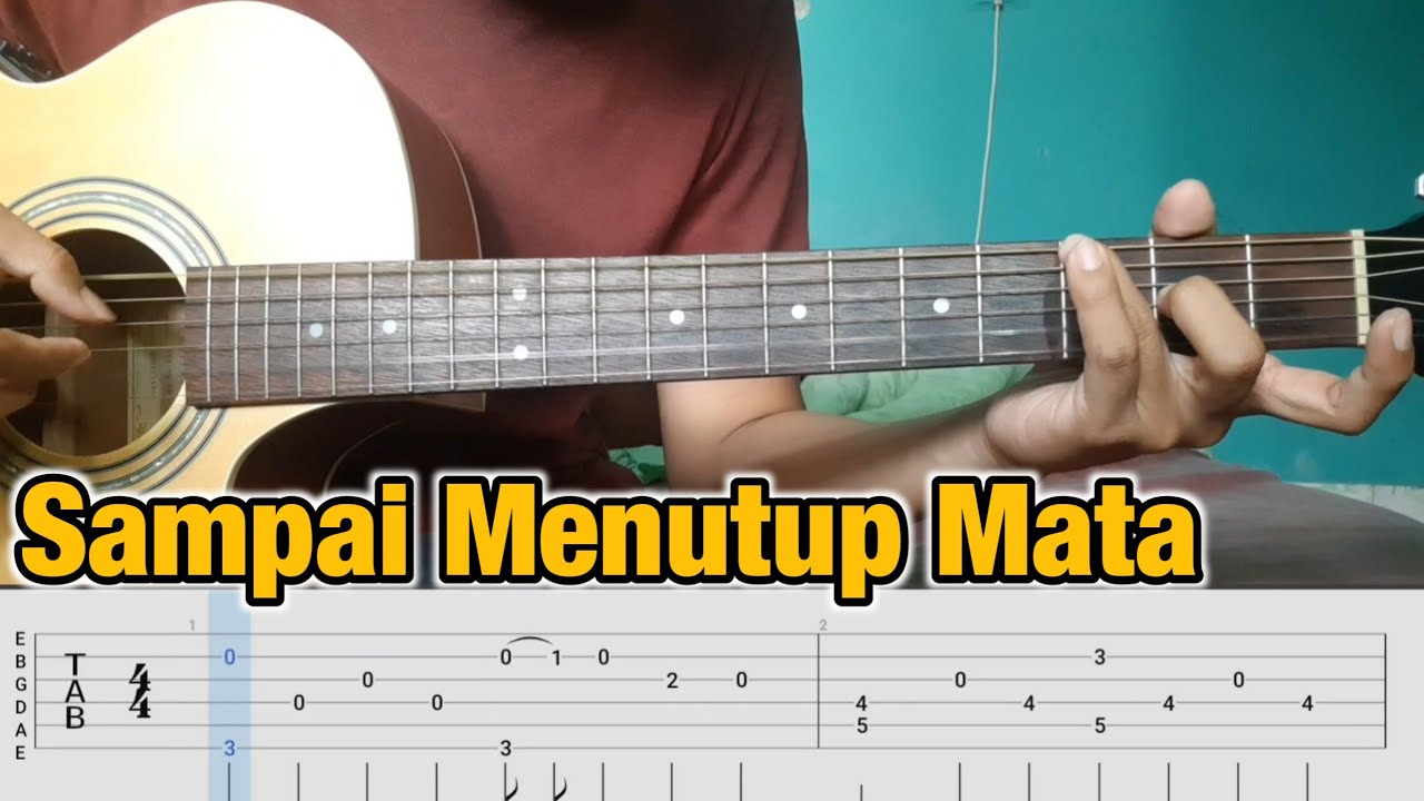 Sampai Menutup Mata Fingerstyle Guitar Tutorial Tab + Chord YouTube
