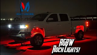 Mic Tuning C2 RGBW Rock Lights on this 2017 Silverado