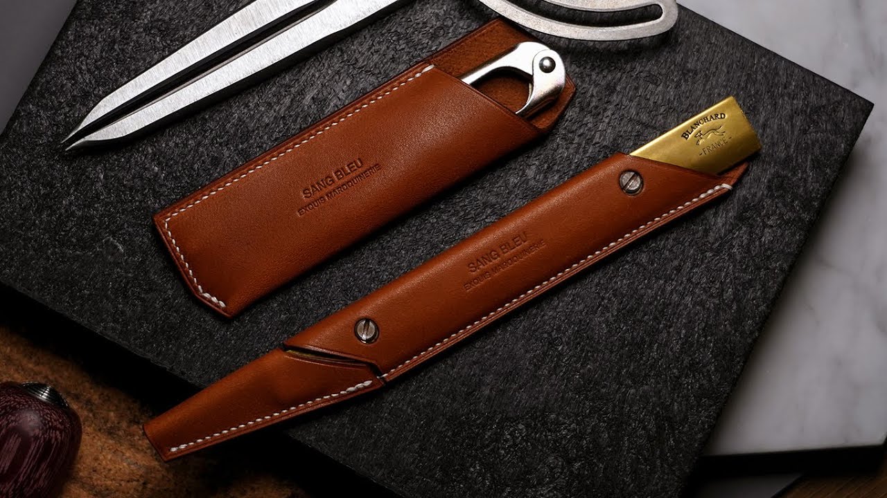 Making Knife Sheath with Hermes Barenia Calf. 에르메스 바레니아