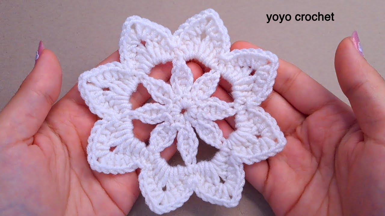 كروشيه وحدة دائرية رائعة وسهلة !! لعمل مفرش وحدات / كوسترات قواعد اكواب وغيرها ... #يويو_كروشية