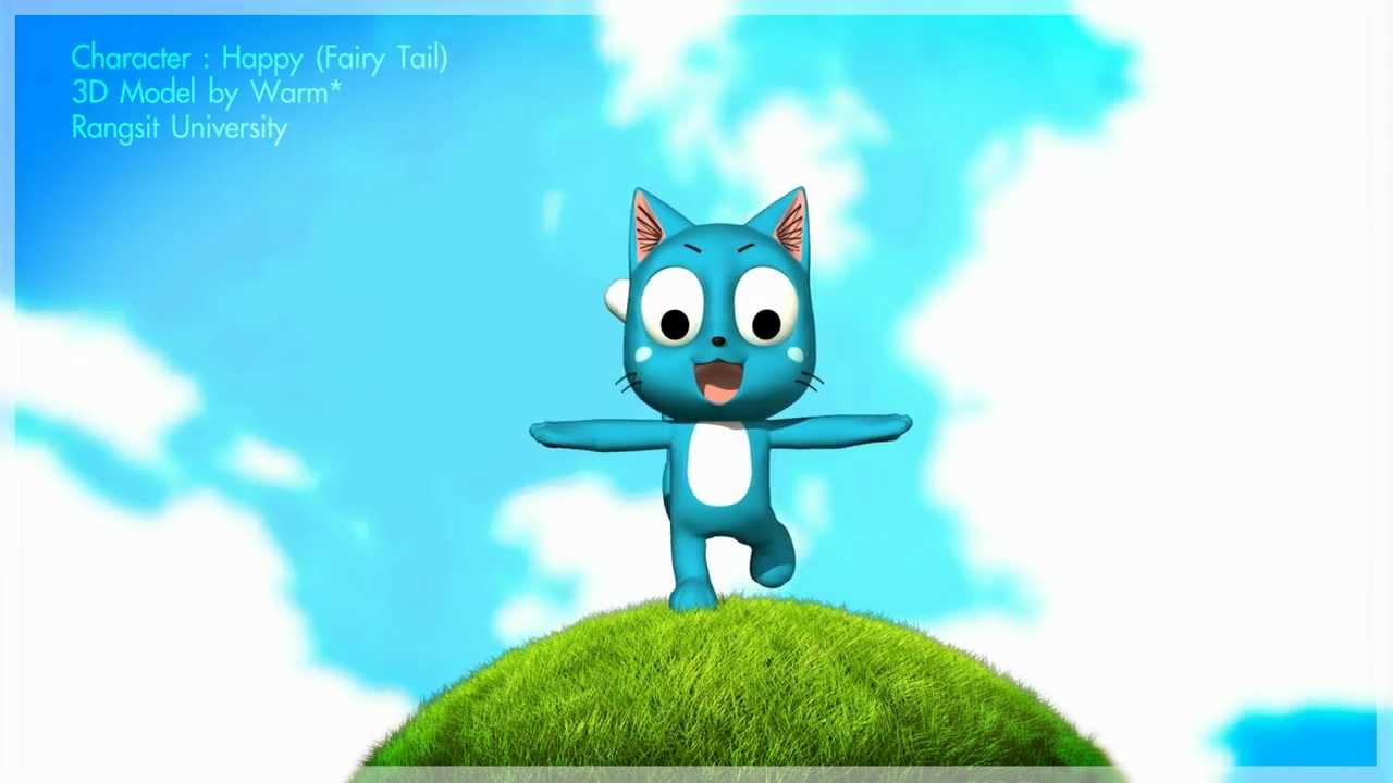 Walking Happy Fairy Tail 3d Animation Youtube