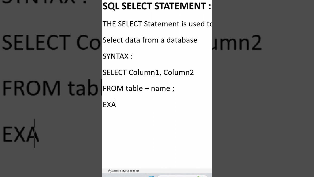 SQL SELECT Statement in SQL Server #code #sql #english #sqlserver 