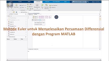 Metode Euler untuk Menyelesaikan Persamaan Differensial dengan MATLAB