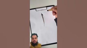 How to write Alif in Arabic Calligraphy Thuluth #art #shorts #artshorts