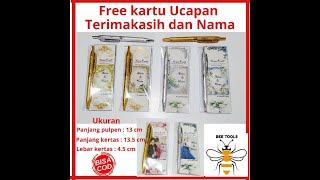 BISA COD Souvenir pernikahan pena emas dan silver kemasan plastik free kartu ucapan sopenir sofenir