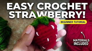 How to Crochet a Realistic Strawberry | Easy Amigurumi Tutorial🍓[part 2] #crochet #strawberrycrochet