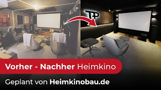 Vorher - Nachher. Das Cinema TP geplant von HEIMKINOBAU.DE. Klipsch, JVC & Denon sorgen für den Spaß