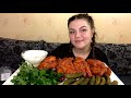 Мукбанг! Крылышки Буффало с соусом блю чиз | Mukbang Buffalo Wings & blue cheese sauce