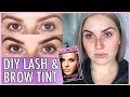 LASH TINT & BROW DYE AT HOME! ⁉️😱 How To DIY