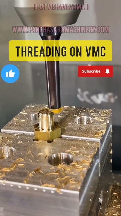 VMC THREADING PROGRAM I VMC JOB I BRASS JOB #cnc #vmc #shorts # ...