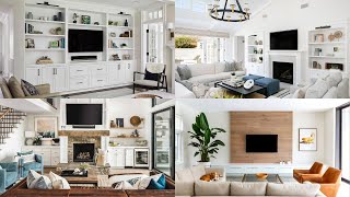 Gorgeous Modern Family Room Decor Ideas with TV for Effortless Everyday Living