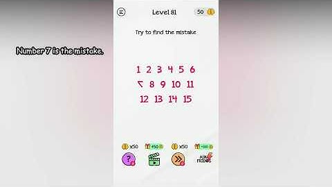 Braindom Level 81 Try to find the mistake
