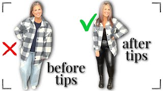 TIPS to Look your BEST in a SHACKET | How To Make Shackets Flattering, Watch me Transform w/each Tip