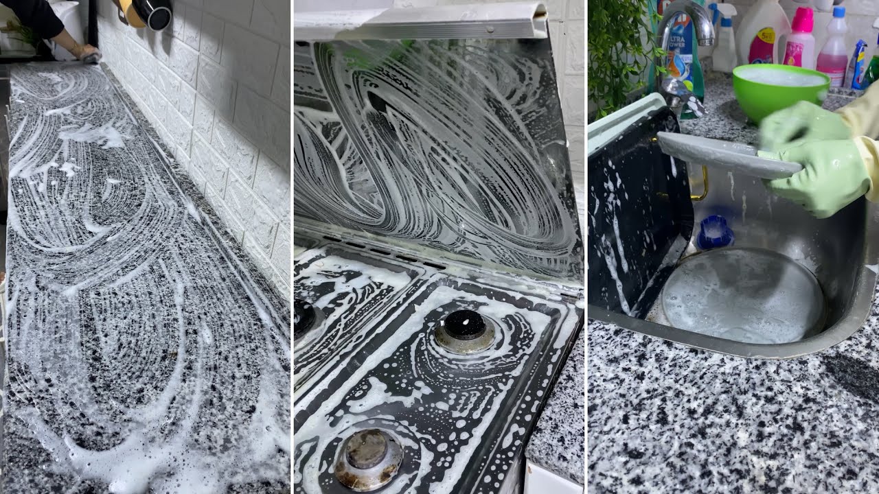 تنظيف عميق للمطبخ يلا نكمل اللي بدأناه تشجيع من الآخر 🧼🧼