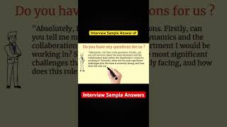 Do you have any questions for us ? | Interview sample answer-do u have any questions for us #shorts