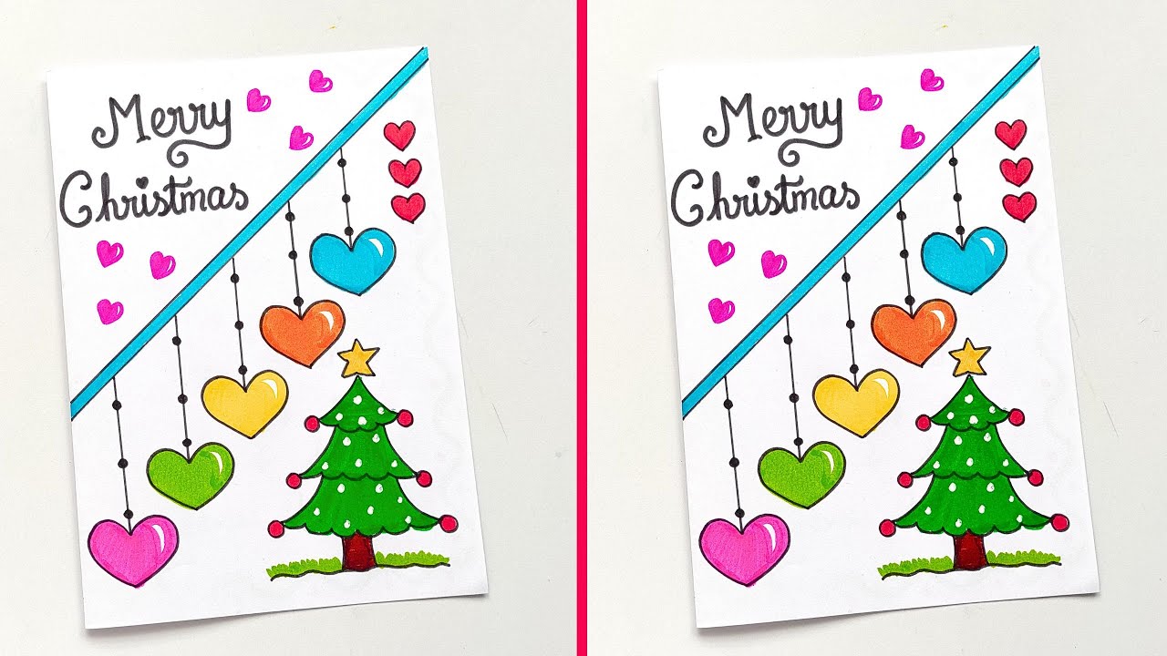 🎄 Merry Christmas Greeting Card 🎄 | Easy & Cutest Christmas Card Idea | Handmade DIY Christmas Card