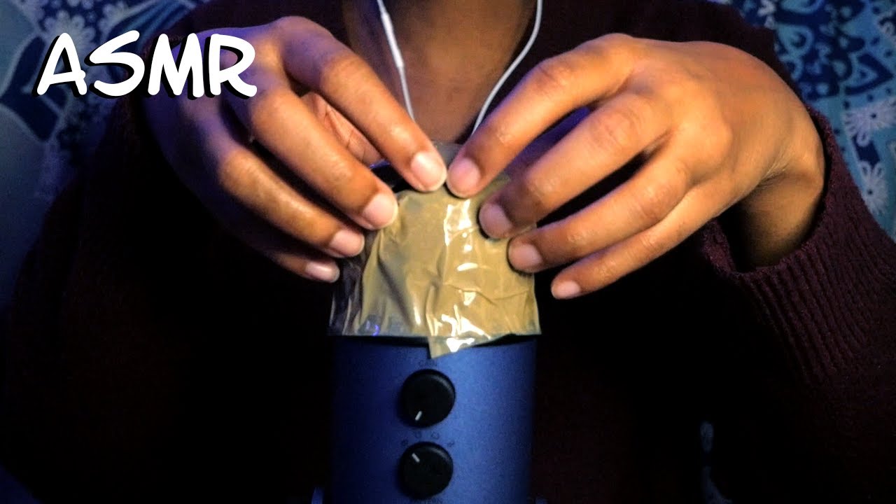 ASMR | Relaxing Sticky Tape Sounds, Mic Rubbing Tape On Mic | No Talking