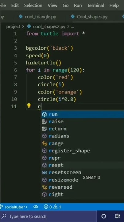 Draw this cool shape in python turtle🐢🐢 | mini-project - YouTube