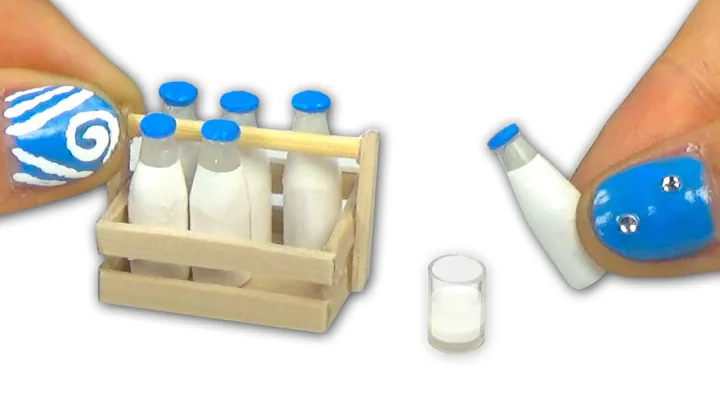 Miniature milk bottle and milk bottle holder or ca...