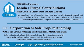 SFDUG - June 25 - Lando for Contrib / LLC, Corporation or Sole Prop/Partnership
