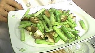 【楊桃美食網】蘆筍炒香菇 