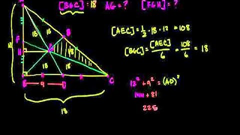Median Centroid Right Triangle Example