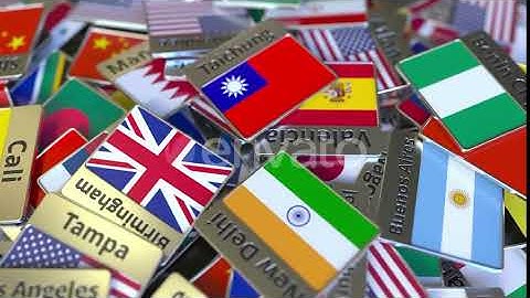 Souvenir Magnet or Badge with Taichung Text and Flag | Motion Graphics - Envato elements