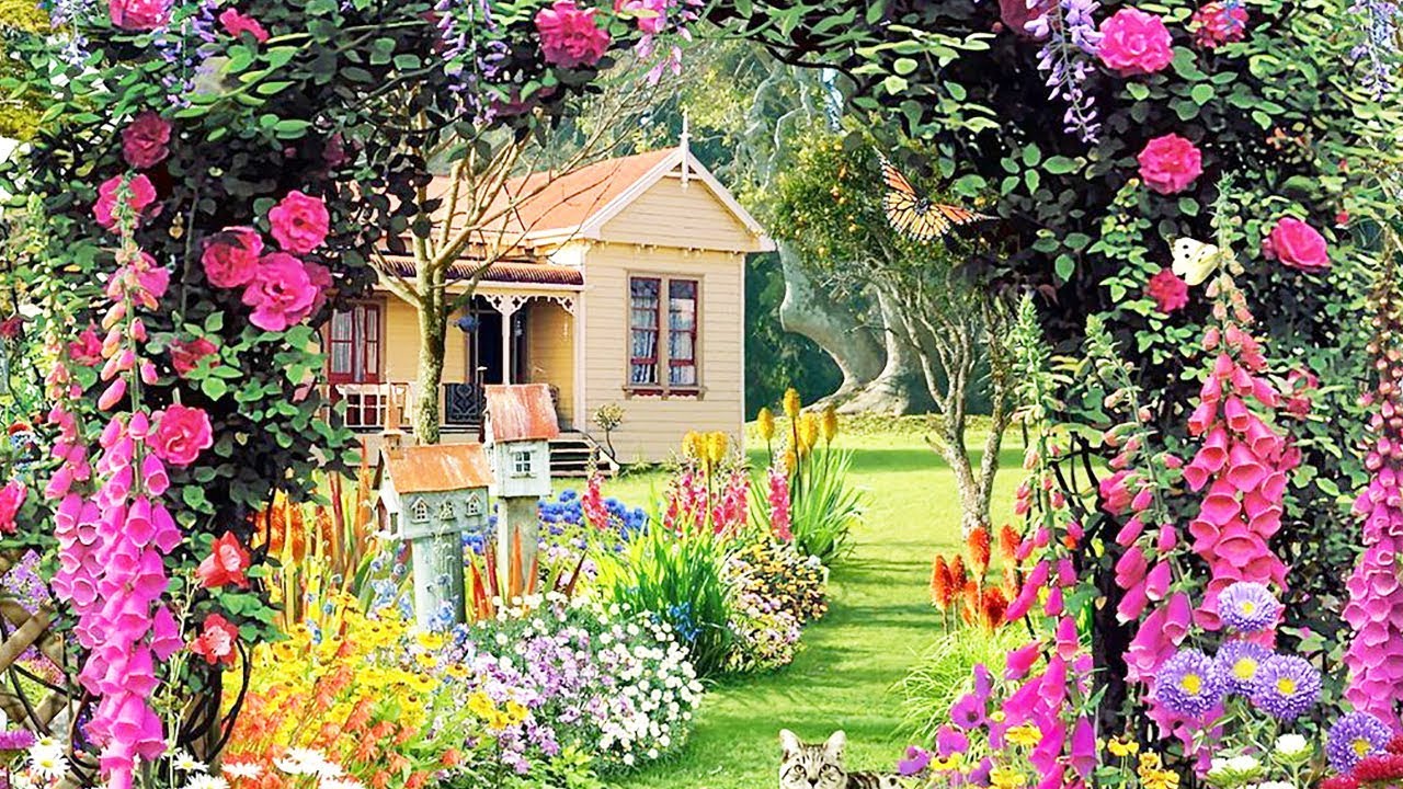 Great garden and backyard ideas Landscape design with flower garden ...