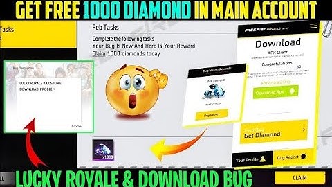 HOW TO FIND & REPORT A BUG IN FREE FIRE ADVANCE SERVER | FREE 100 DIAMONDS MAIN ID ME KAISE MILEGA