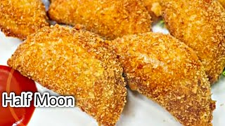 Just Fry The Bread ! Quick and Easy Bread Snack Recipe | Half Moons Recipe