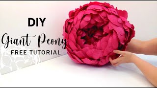 DIY - How to make a Giant Peony DIY - FREE TUTORIAL