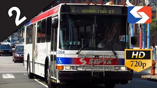 SEPTA Ride: 1997 NABI 416.08TA #5374 on route 2, 20th-Johnston Bound [HD]