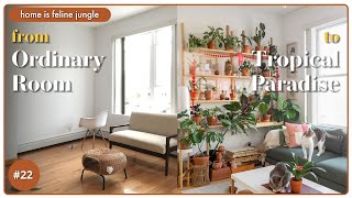 From a Small Ordinary Room to TROPICAL Paradise🌱Ideas for Decorating with Plants by Feline Jungle 4,456 views 1 year ago 14 minutes, 51 seconds