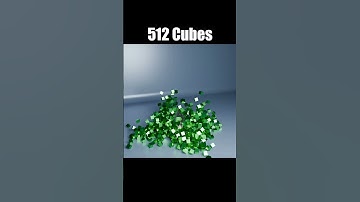 1 Vs 4096 Cubes Simulation  #asmr  #satisfying  #blender  #3danimation
