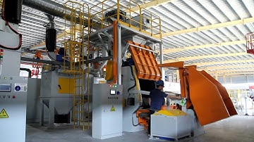 Tumble Rubber Belt Type Shot Blasting Machine/Tumblast machine for Cleaning Aluminium Parts