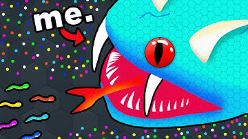 Growing a MAX LEVEL SNAKE! Littlebigsnake.io