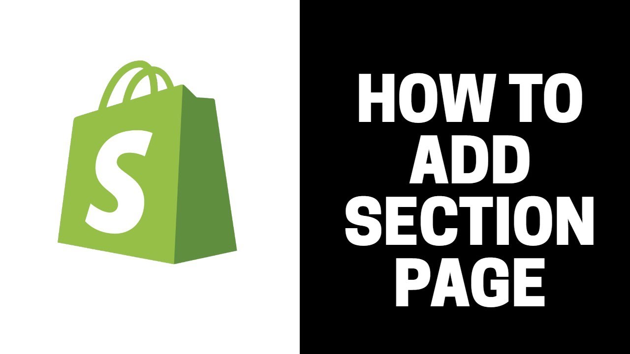 How To Add Section Pages On Shopify - Quick And Easy Tutorial - YouTube