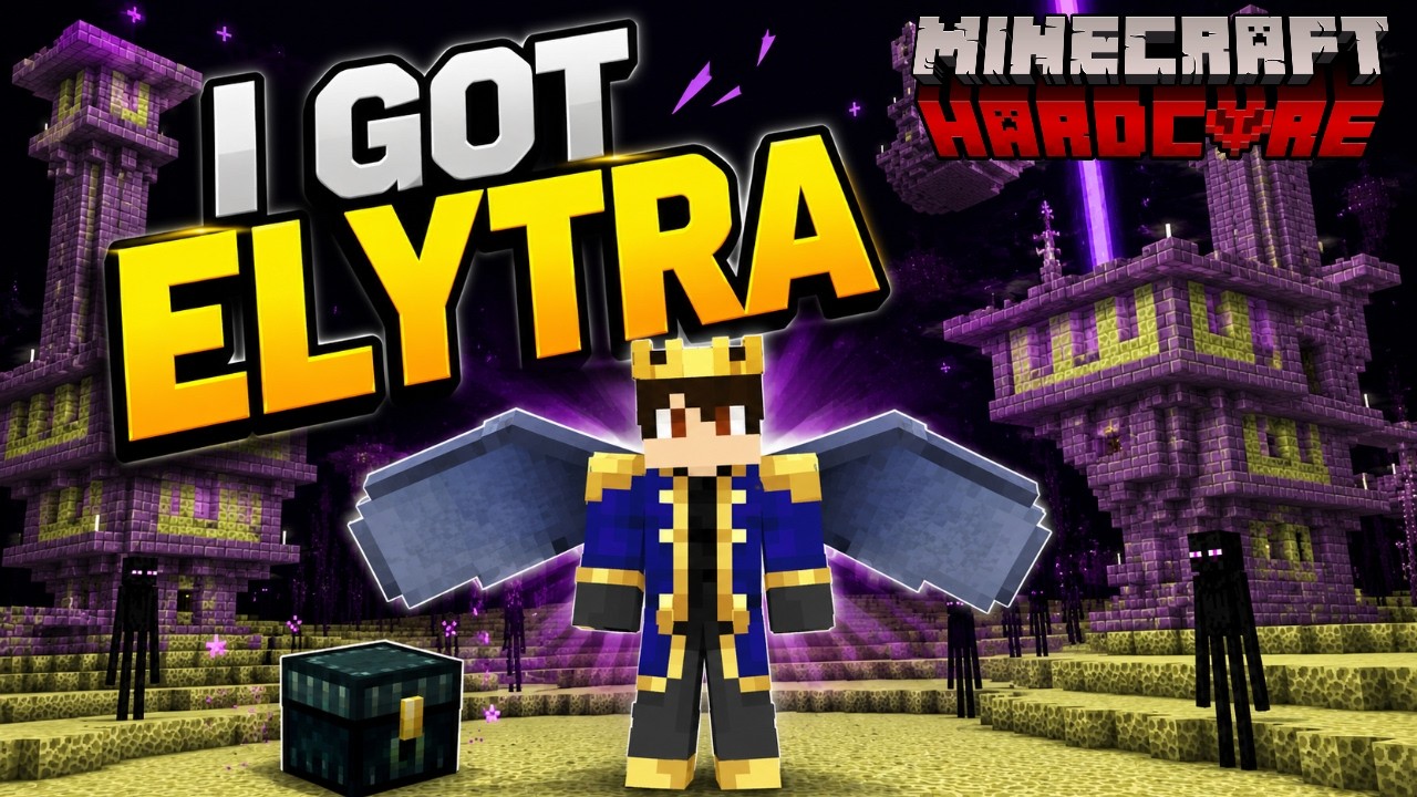I Finally Got ELYTRA in Minecraft Hardcore! 🔥 - YouTube