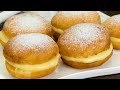 ¡Los donuts más esponjosos que he comido! Donuts rellenos con crema de leche! | Gustoso.TV