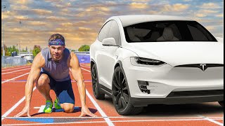 Olympic Runner vs. Tesla